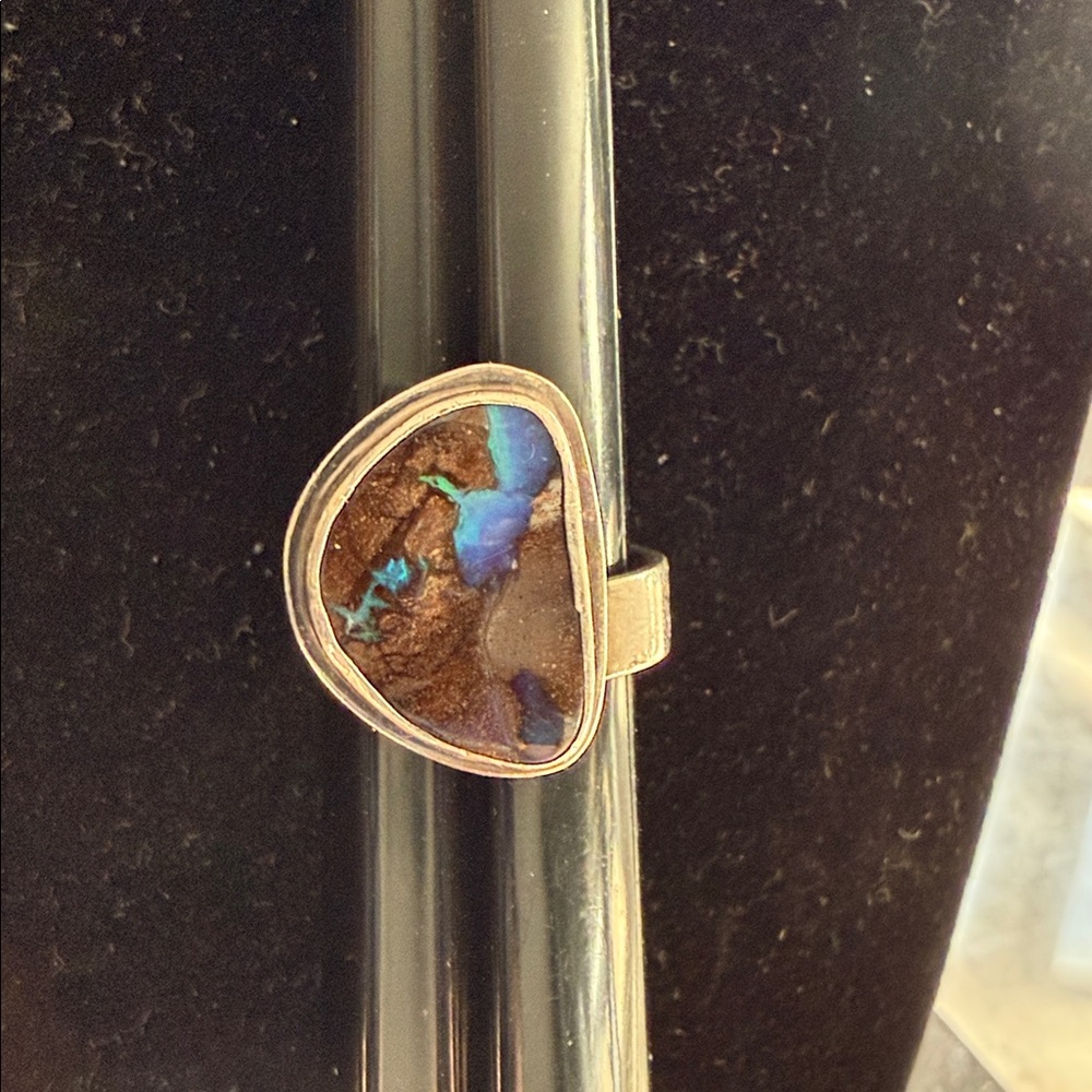 Australian Boulder opal and 925 ring adjustable by Michael - Picture 2 of 7